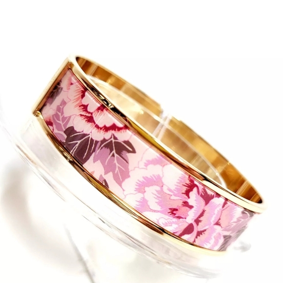 Coach Pink Floral Bangle Bracelet - Picture 8 of 11